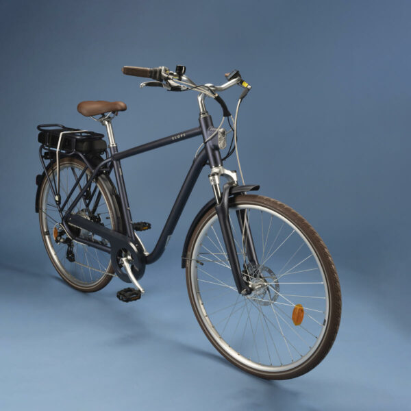 Vélo de ville électrique ELOPS 900 CADRE HAUT BLEU MARINE