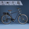 Vélo de ville électrique ELOPS 900 CADRE HAUT BLEU MARINE
