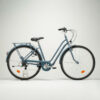 Vélo de ville ELOPS 120 à CADRE BAS BLEU