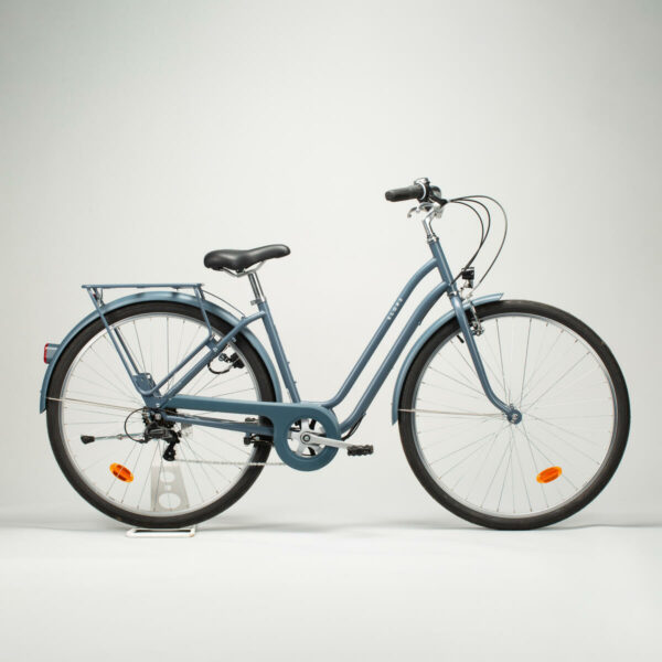 Vélo de ville ELOPS 120 à CADRE BAS BLEU