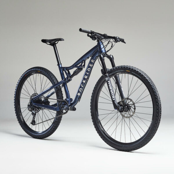 Vélo VTT CROSS COUNTRY RACE 100 S cadre aluminium Bleu