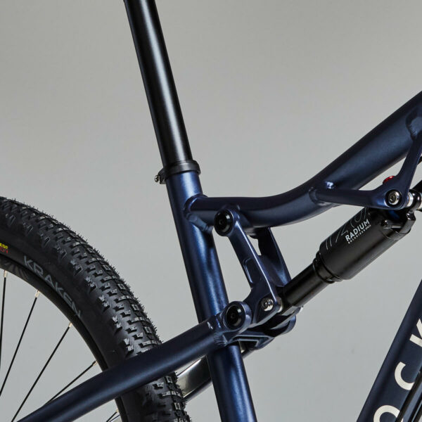 Vélo VTT CROSS COUNTRY RACE 100 S cadre aluminium Bleu