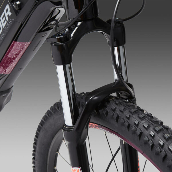 Vélo VTT électrique semi-rigide 27,5" E-ST520 Noir Violet