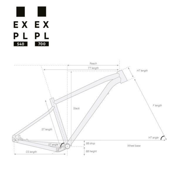 Vélo vtt randonnée EXPLORE 540 BLEU NOIR 29"
