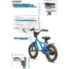 Vélo 14" enfant 3-5 ans avec roues stabilisateurs et rétropédalage