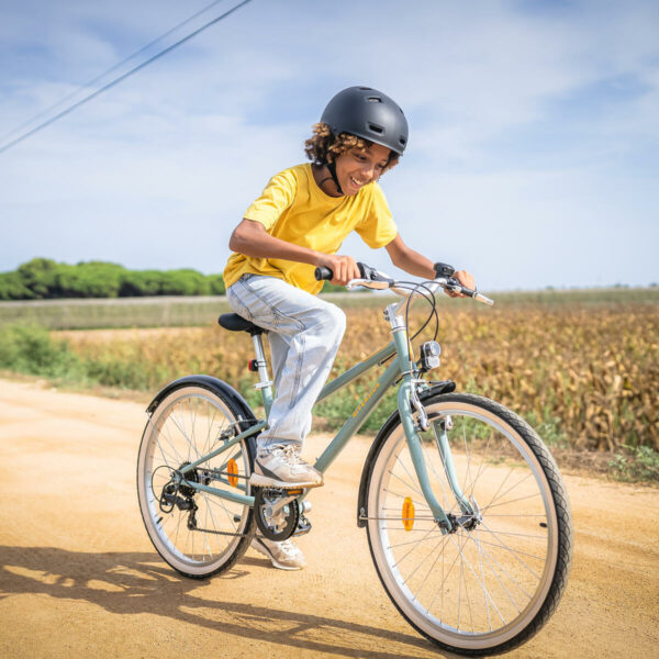 Vélo VTC Enfant RIVERSIDE 500 KAKI 24" 9-12 ans