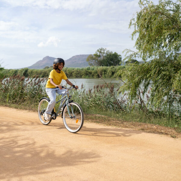 Vélo VTC Enfant RIVERSIDE 500 KAKI 24" 9-12 ans